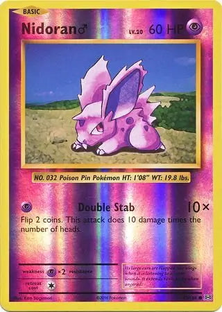 Evolutions Nidoran ♂ #43/108 reverse holo